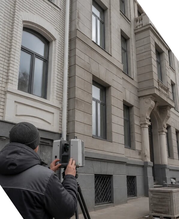 Лазерное сканирование фасадов зданий для обследования в Набережных Челнах